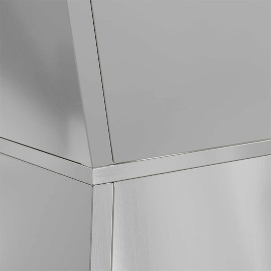 vidaXL Βάση Γλάστρας Ασημί 35x35x73εκ.