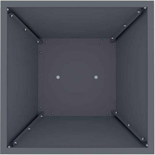 vidaXL Suporturi pentru ghiveci Metalice Gri 35bucx35bucx73buccm. 2buc