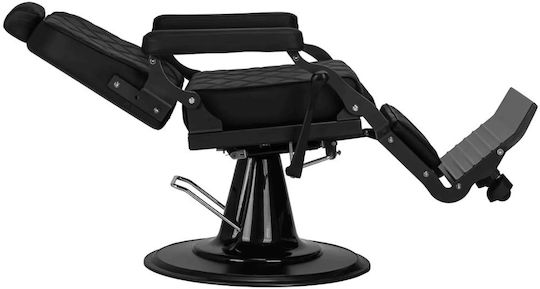 Barber Equipment Καρέκλα Κουρείου Μαύρη με Ρυθμιζόμενο Ύψος