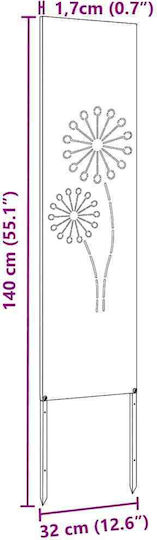 vidaXL Garden Decoration 32x1.7x140cm 876232