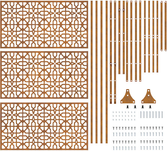 vidaXL Decorative Room Divider Metal with 1 Panel 100x180cm