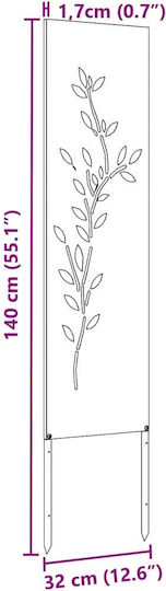 Vidaxl Decorative Garden Panel White 32 x 140 cm