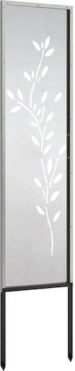 Vidaxl Διακοσμητική Πλάκα Κήπου Ασημί 32 X 140 Εκ Ανοξείδωτο Ατσάλι