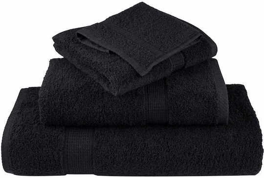 vidaXL Set 25 Hotel Pool and Beach Towels 200x80 cm 550gsm Black