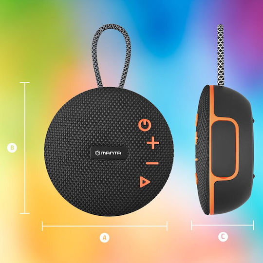 Manta SPK02GO Ηχείο Bluetooth 15W Μαύρο