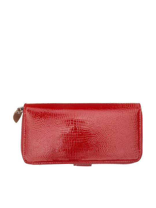 Large Leather Women's Wallet Classic Red