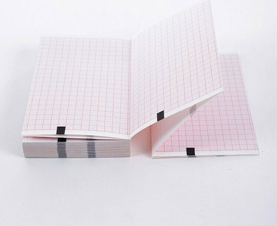 Welch Allyn CP 50 Cardiograph Paper Pack 114mm X 70mm X 250 Sheets Red