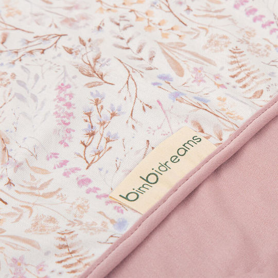 Bimbidreams Babydecke Wickeltücher für Kinderzimmer Niza Rosa 75x75cm