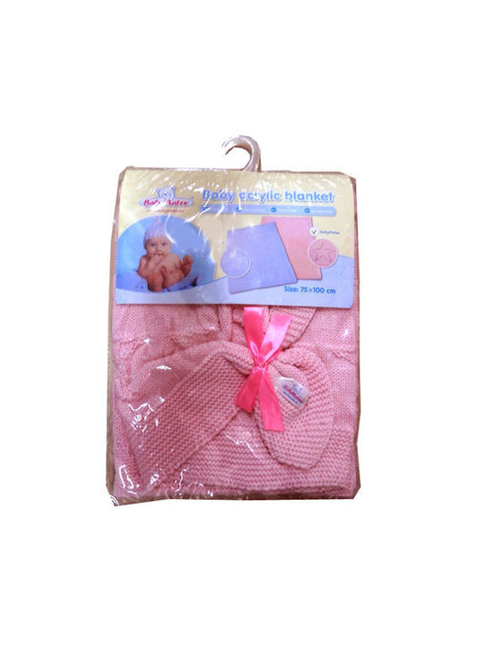 Matex Blanket Nursery Swaddling Blankets Knitted Pink 75x100cm