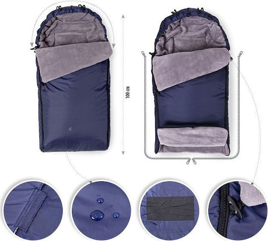 Matex Kinderwagen-Fußsack Blau 80x100εκ.