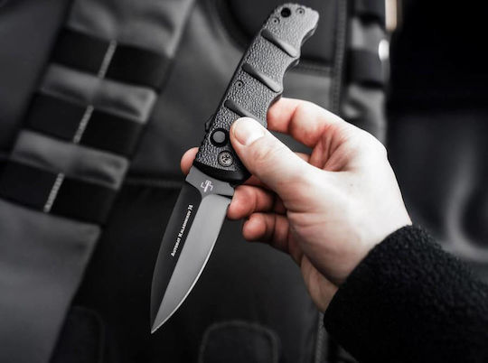 Boker Plus AKS-74 Spearpoint D2 Briceag Automat Negru în Toc