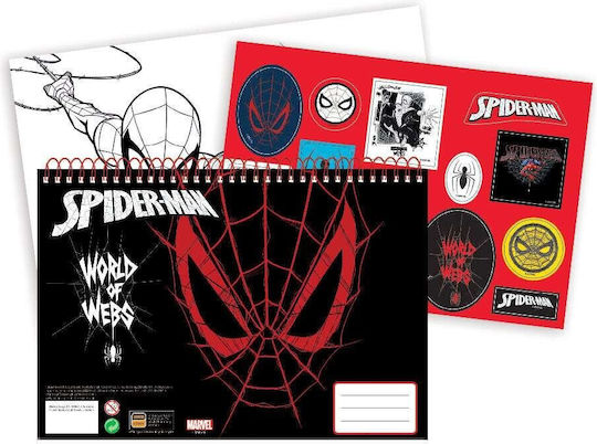 Drawing Pad 40 Sheets Stickers Spiderman Amazing 2 337-08416 Gim