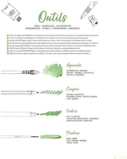 Μπλοκ Ζωγραφικής Odelia Α4 20φ 250 Gr Garden Clairefontaine