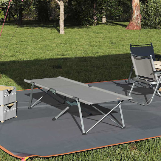 Klappbett Ohne Aluminium Matratze Einzeln Grau 194x62x42,5cm