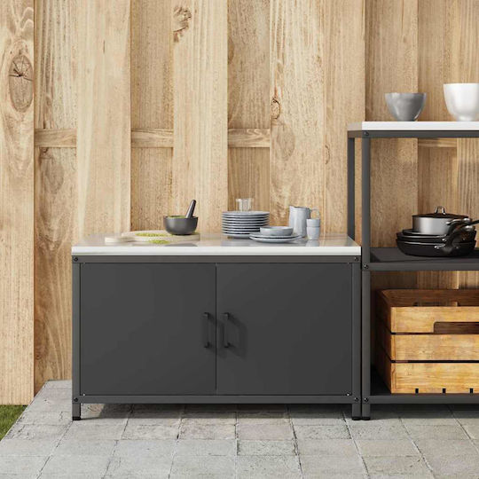 Floor Cabinet Black 90x50x53cm