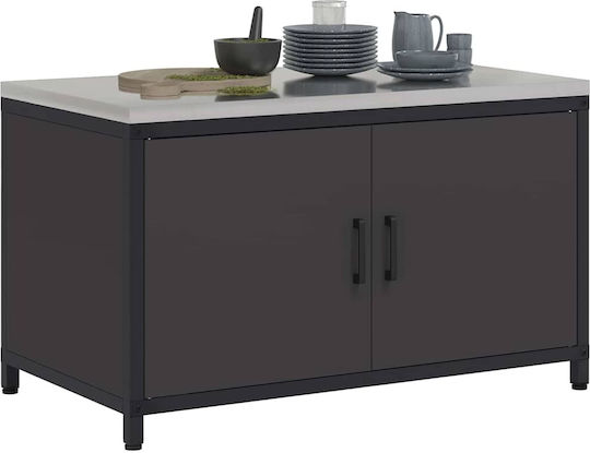 Floor Cabinet Black 90x50x53cm