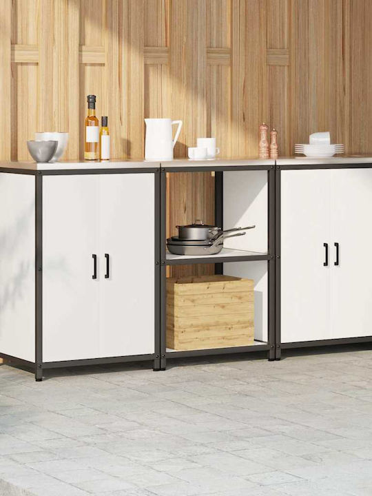 vidaXL Boden-Küchenschrank Weiß 180x50x92cm