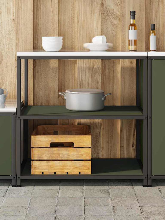 Bodenmontierter Küchenschrank Grün 90x50x92cm
