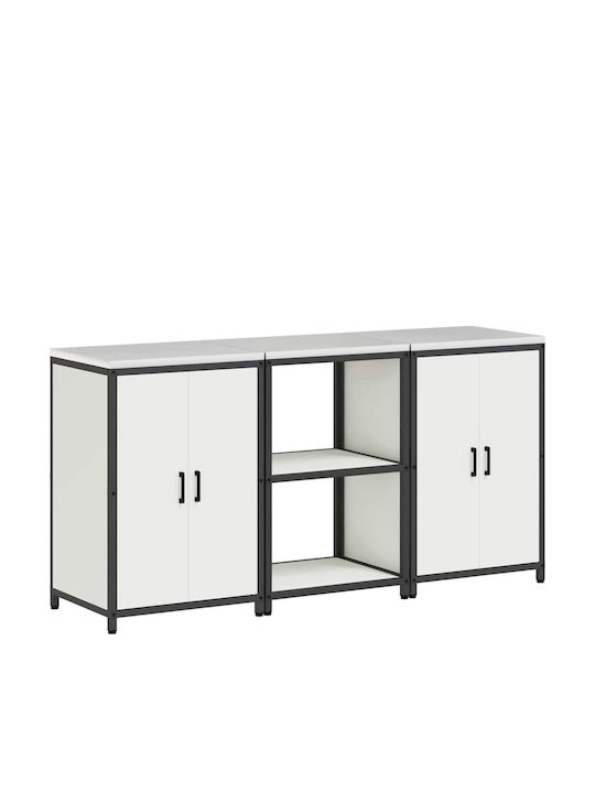 vidaXL Boden-Küchenschrank Weiß 180x50x92cm