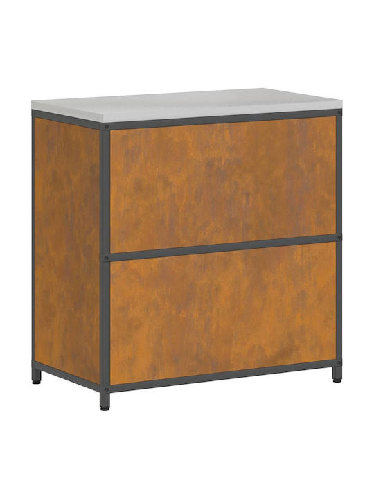 Vidaxl Kitchen Storage Cabinet Food Rack Rusty 60 X 50 X 92 Cm
