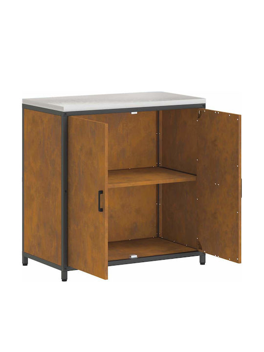 Vidaxl Kitchen Storage Cabinet Food Rack Rusty 60 X 50 X 92 Cm