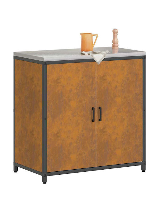 Vidaxl Kitchen Storage Cabinet Food Rack Rusty 60 X 50 X 92 Cm