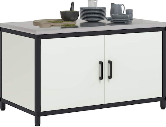 Vidaxl Kitchen Storage Cabinet White 60 X 50 X 92 Cm Steel