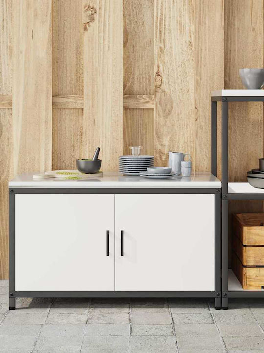 Vidaxl Kitchen Storage Cabinet White 60 X 50 X 92 Cm Steel