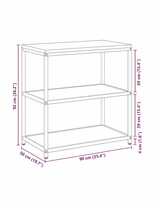 Vidaxl Kitchen Storage Rack Rusty Shelf 60 X 50 X 92 Cm