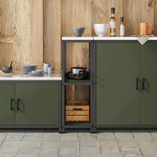 Vidaxl Lebensmittelregal Küchen Eloxiert 60 X 50 X 92 Cm Aus Stahl