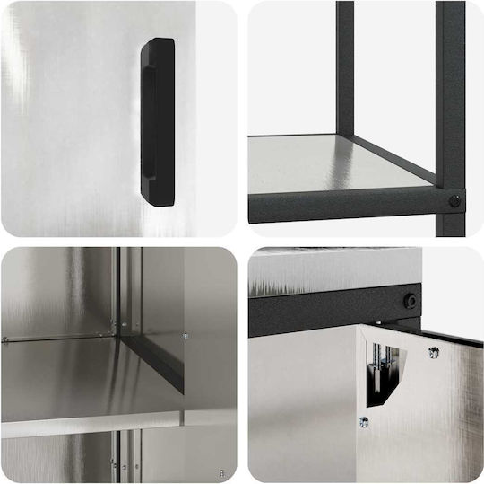 Vidaxl Σετ Αποθήκευσης Κουζίνας Ράφι 2 Pcs Ασημί 120 X 50 X 92 Εκ Vidaxl Σετ Αποθήκευσης Κουζίνας Ράφι 2 Pcs Ασημί 120 X 50 X 92 Εκ