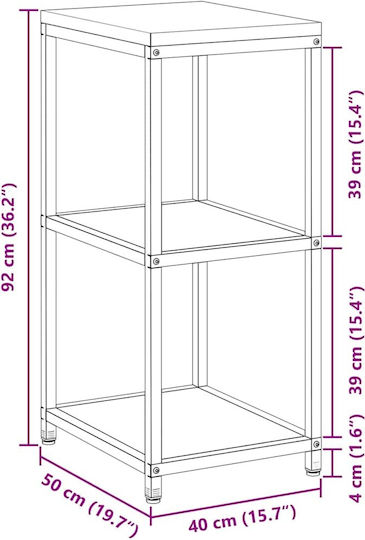 Vidaxl Kitchen Storage Rack Black 60 X 50 X 92 Cm Steel
