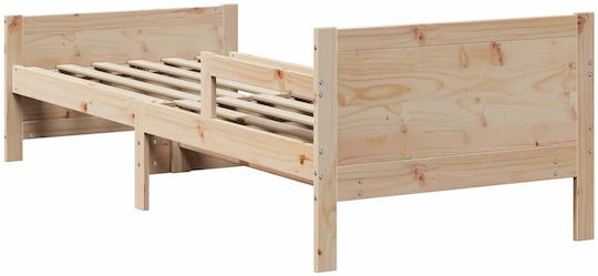 Vidaxl Erweiterbares Kinderbett Braun 80 x 130 165 200 cm
