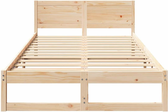 Kids Bed Classic Semi Double Solid pine wood for Mattress 120x200cm