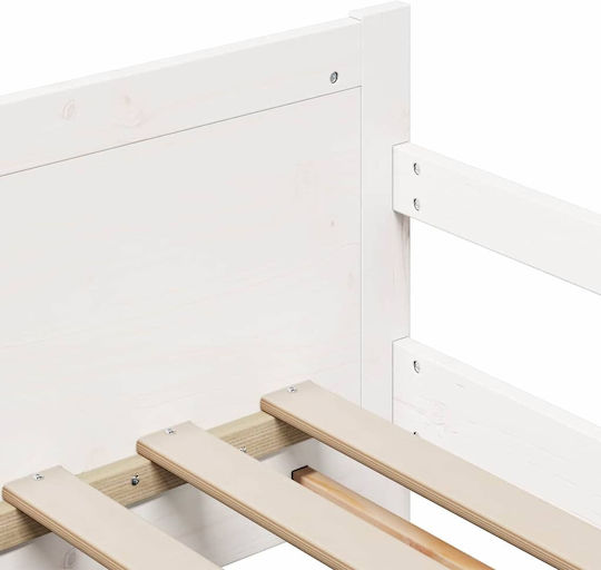 Vidaxl Extendable Kids Bed White 80 x 130 165 200 cm