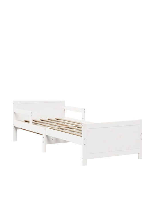 Vidaxl Pat Extensibil Pentru Copii Alb 80 X 130 165 200 Cm
