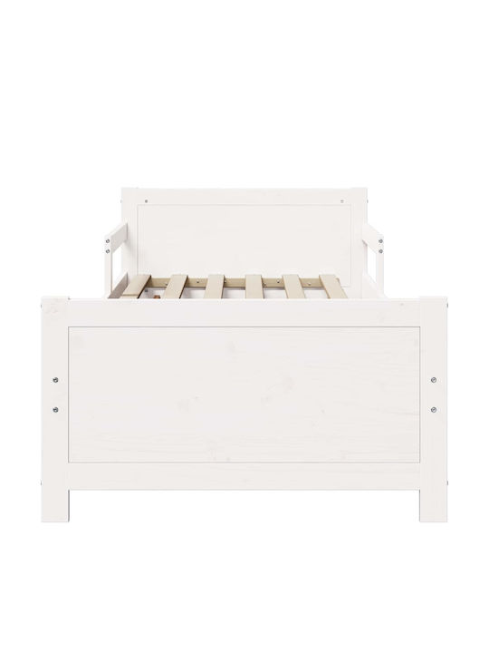 Vidaxl Pat Extensibil Pentru Copii Alb 80 X 130 165 200 Cm