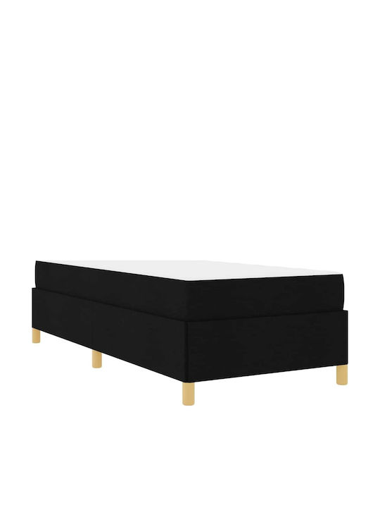Kids Bed Classic Single Black for Mattress 100x200cm