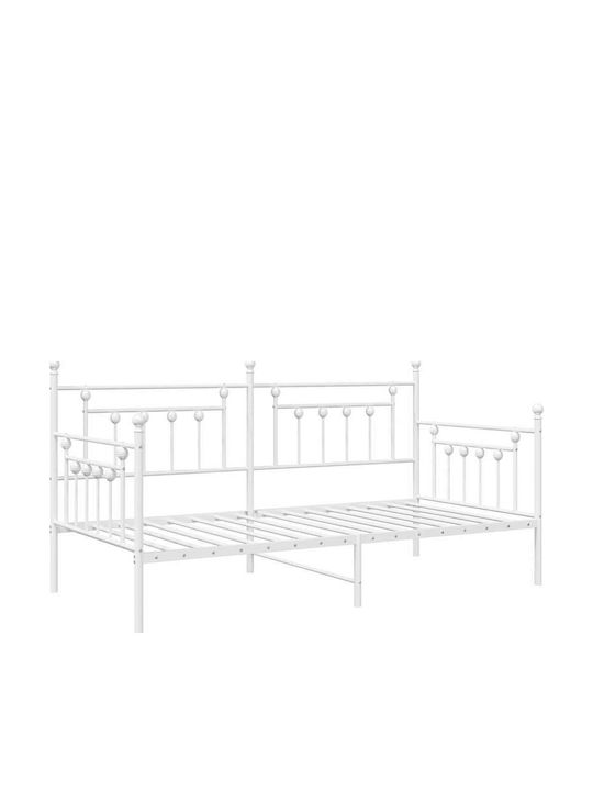 Pat pentru Copii - Canapea Single Ατσάλι pentru Saltea 100x190cm