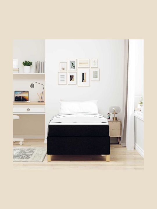 Kids Bed Classic Single Black for Mattress 100x200cm
