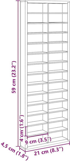 Παιδικό Ράφι Τοίχου Καφέ 21x4.5x59εκ.