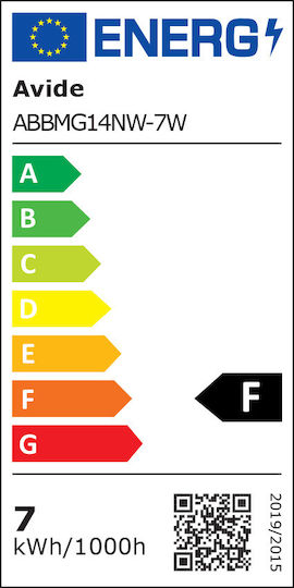Avide ABBMG14NW-7W LED-Lampe 7W für Fassung E14 und Form P45 Naturweiß 600lm