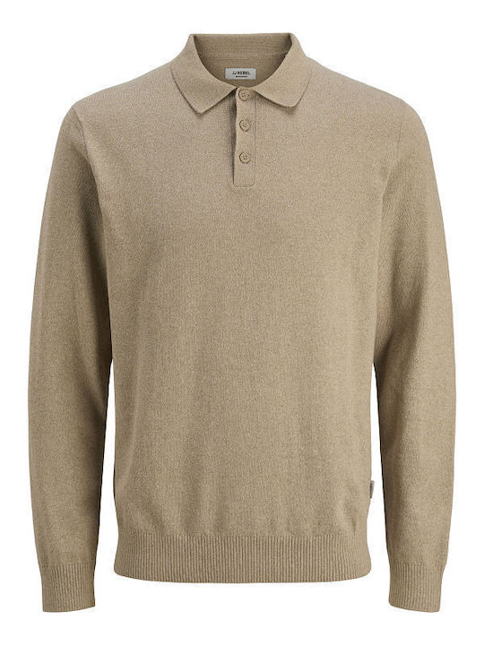 Polo Long Sleeve Blouse Beige