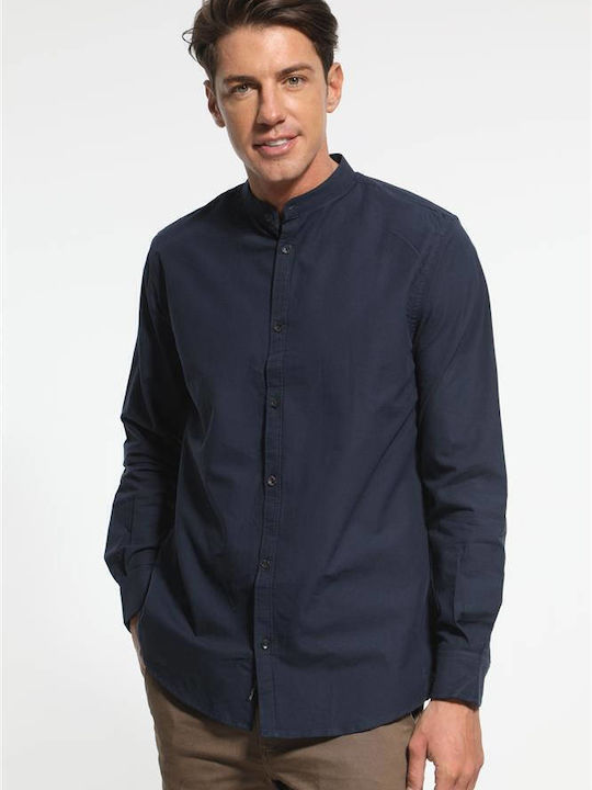 Long-sleeved Cotton Shirt Indigo