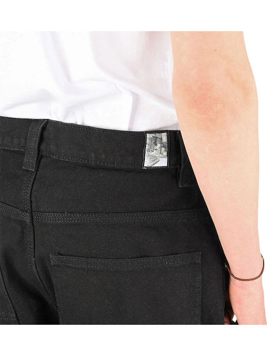 Skate Check-5 Men's Jeans Pants With Loose Baggy Fit Black