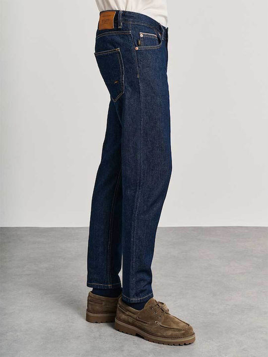 Männer Jeanshosen Hose mit Lose Baggy Anwendung Dunkelblau
