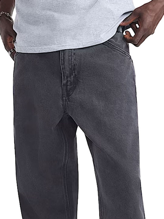 Skate Check-5 Men's Jeans Pants With Loose Baggy Fit Black