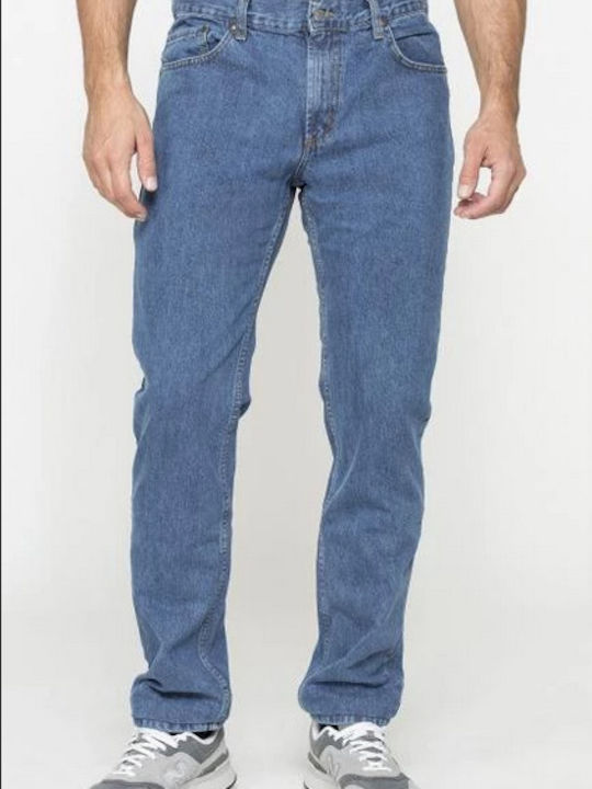 Men's Jeans Pants Elastic Regular Straight Fit Blue