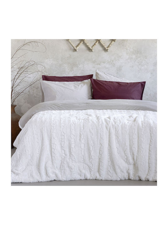 Nima Κουβερτοπάπλωμα Μονό 160x220εκ. Velure Cream 710 GSM