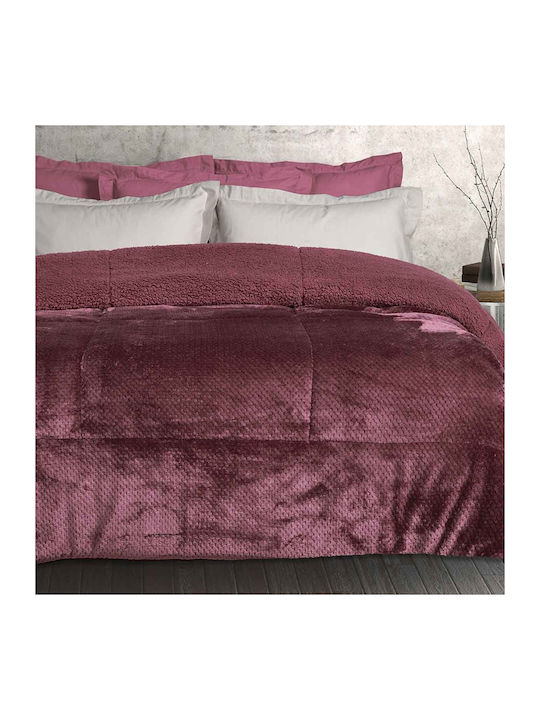 Das Home Duvet Cover with Hollowfiber Filling Queen 220x240cm 1188 Dark Lilac 700Gsm